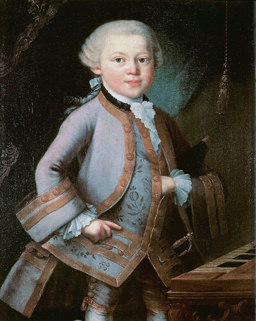 大礼服を着た六歳のモーツァルト